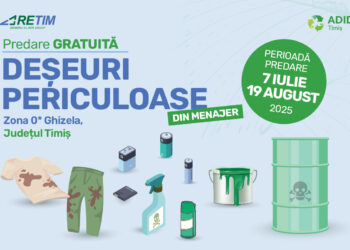 Începe a treia campanie RETIM și ADID Timiș de colectare a deșeurilor periculoase din menajer cu predare gratuită – Zona 0 Ghizela, 2025