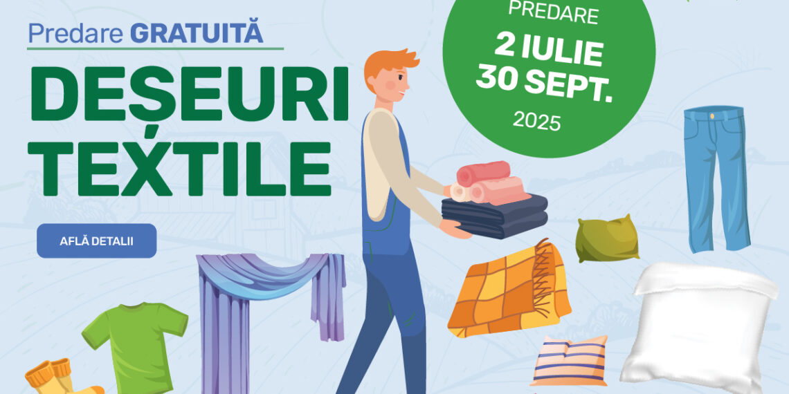 RETIM și ADID Timiș anunță o nouă campanie de colectare a deșeurilor textile cu predare GRATUITĂ în Zona 1 Timișoara