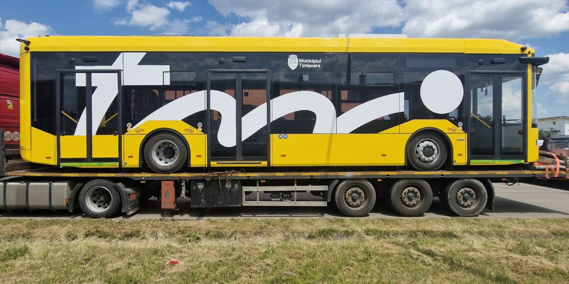 Timișoara: a ajuns în oraș primul troleibuz galben de la Bozankaya