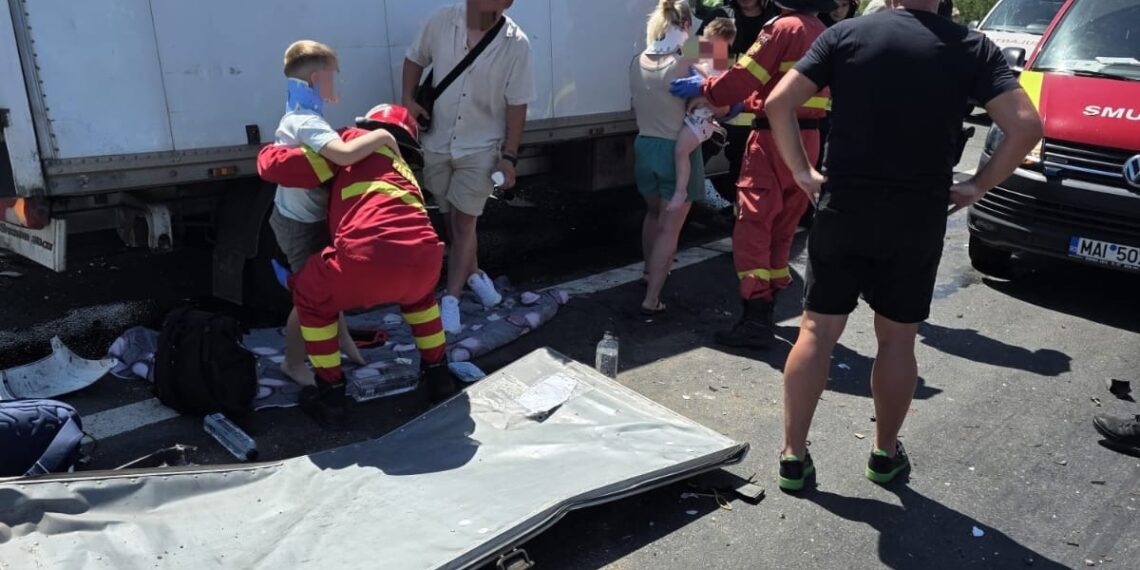 Accident pe A1, la ieșirea spre Margina/FOTO