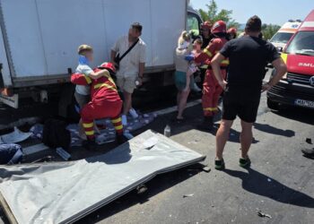 Accident pe A1, la ieșirea spre Margina/FOTO