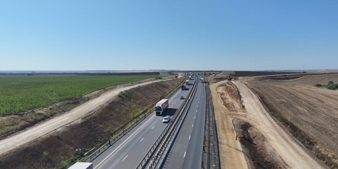 Imagini cu noul nod rutier dintre DN 69 și autostrada A1