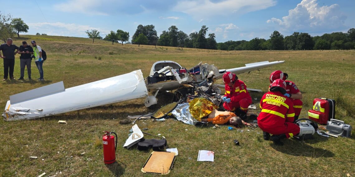 Accident aviatic în zona AquaPark Orăștie/Foto