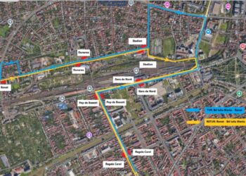 Autobuz pentru locuitorii din Blașcovici, după închiderea pasarelei CFR