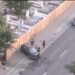Video. A sărit peste un sens de circulație și trotuar, apoi s-a oprit în gardul cimitirului. Accident spectaculos la Timișoara