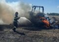 Șapte incendii în doar câteva ore, în județul Arad! Pompierii trag un semnal de alarmă: „STOP incendiilor de vegetație!”