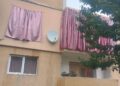 Artă urbană la Lugoj: draperii la balcon