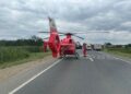 ISU Timiș: A intervenit elicopterul SMURD pe drumul național care leagă Timișoara de Lugoj
