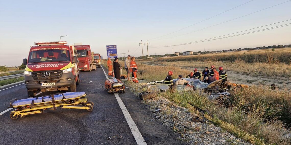 Patru răniți într-un accident rutier pe Centura de Sud a Timișoarei/Foto+video