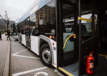 Un bărbat a fost filmat în timp ce distruge un scaun într-un autobuz din Reșița