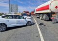 Accident pe A1. O persoană încarcerată