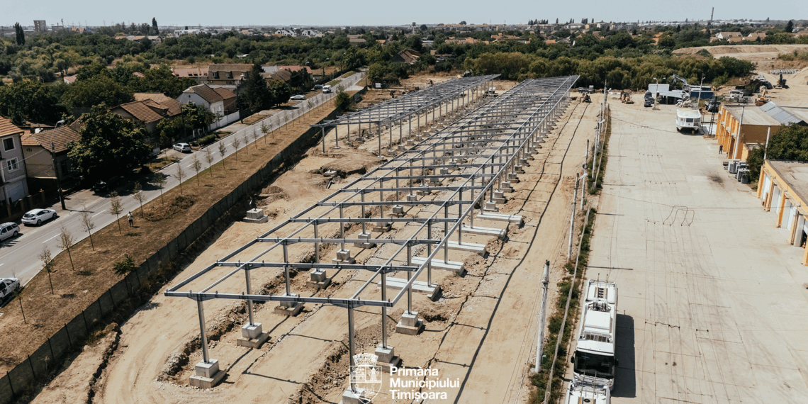 Timișoara: Platforma de încărcare pentru autobuzele electrice, realizată în proporție de 70%