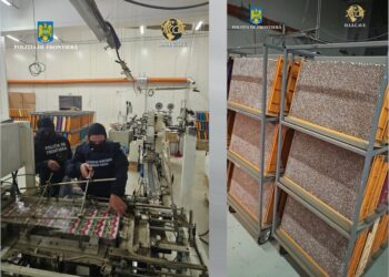 Lovitură pentru mafia țigărilor. O fabrică ilegală a fost închisă de mascați