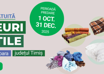 RETIM și ADID Timiș anunță o nouă campanie de colectare a deșeurilor textile cu predare GRATUITĂ în Zona 1 Timișoara