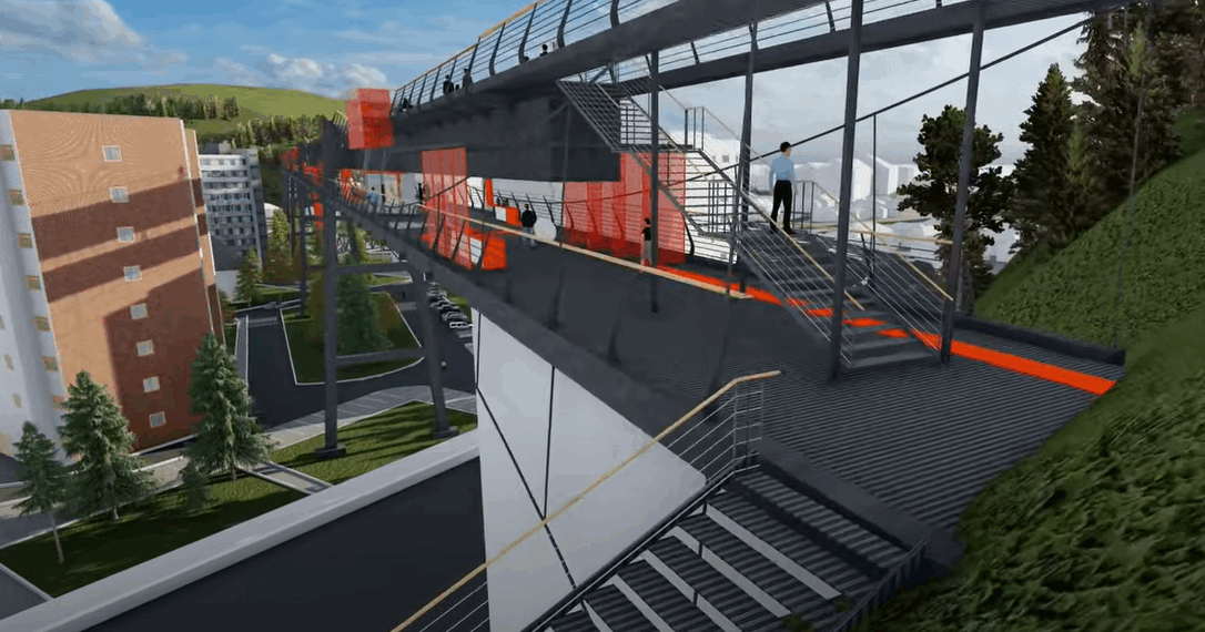 Moment istoric pentru Reșița: funicularul se transformă în promenadă suspendată