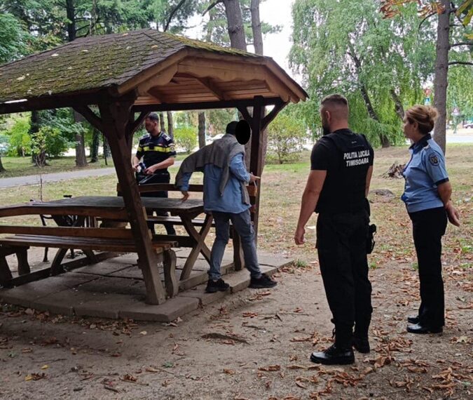 Acțiune amplă de igienizare a Complexului Studențesc – 11 adulți și un minor de 10 ani, predați de polițiștii locali la centrele sociale