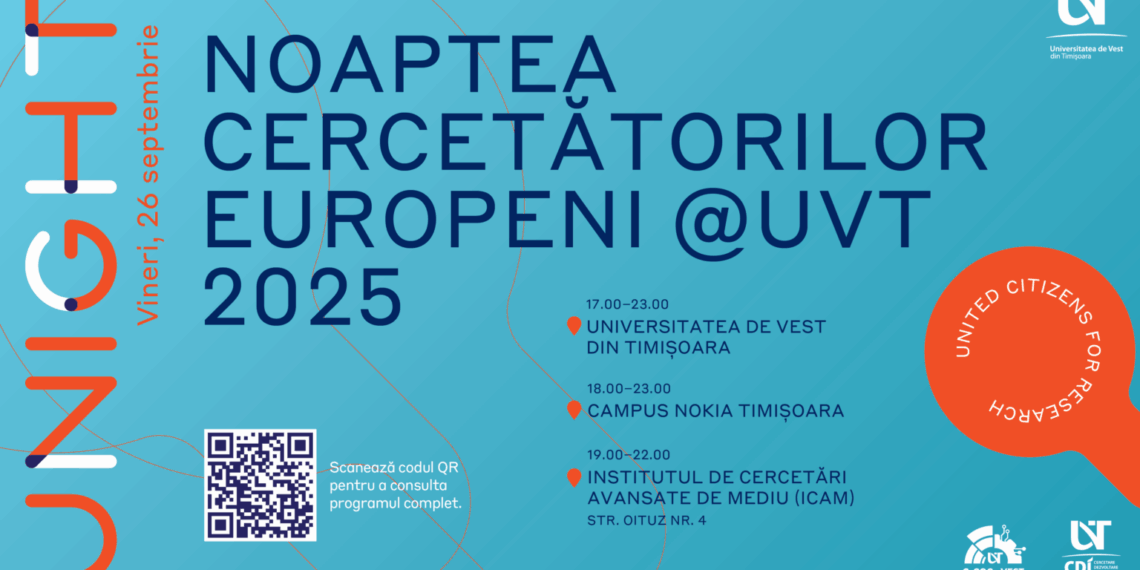 Noaptea Cercetătorilor Europeni 2025, la Universitatea de Vest din Timișoara