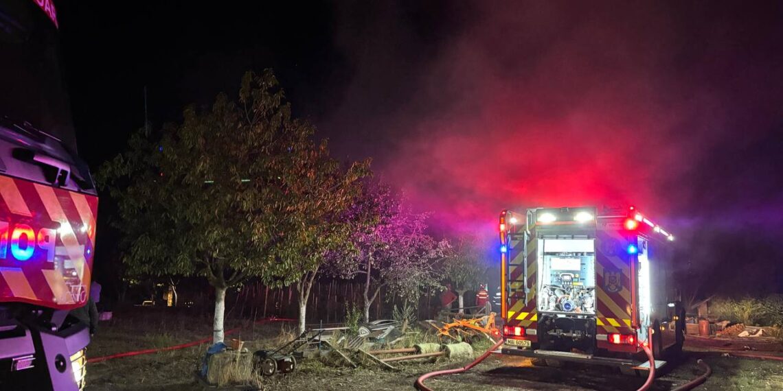 Pompierii intervin la Parța, unde o casă a luat foc