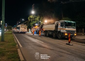 A început amenajarea culoarului dedicat autobuzelor pe Take Ionescu