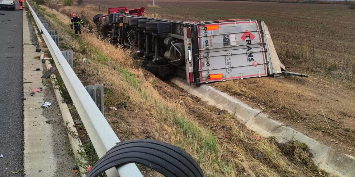Accident în această dimineață pe A1, la Izvin (TM), sensul de mers Lugoj – Timișoara