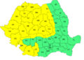 Cod galben de vânt în vestul țării