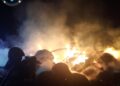 Incendiu la un depozit. Aproximativ 400 de baloți de paie au ars