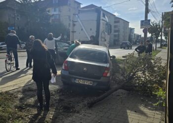 Accident la Timișoara, un șofer a fost rănit/Video