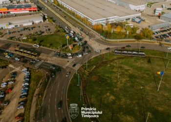 Prioritate pentru tramvaie în sensul giratoriu de la AEM