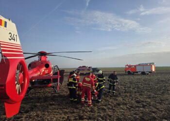 Intervenție dificilă a pompierilor arădeni după un accident cu ATV la Nădlac/Video