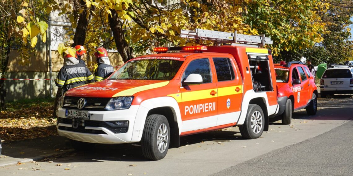 Explozie puternică pe strada Cerna din Timișoara – un bărbat rănit în urma incendiului/Video