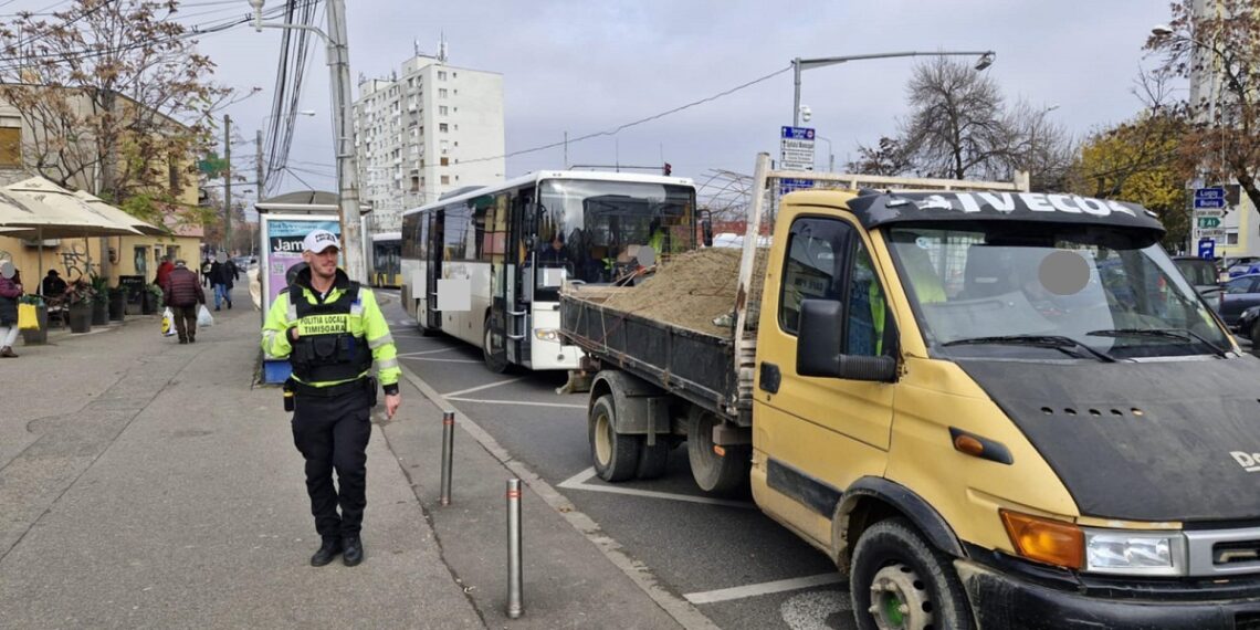 Poliția Locală Timișoara intensifică verificările: peste 69.000 lei amenzi pentru camioanele care încalcă restricțiile de tonaj