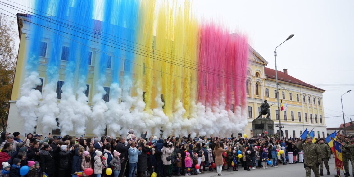 Ziua Națională, sărbătorită în culorile tricolorului la Lugoj