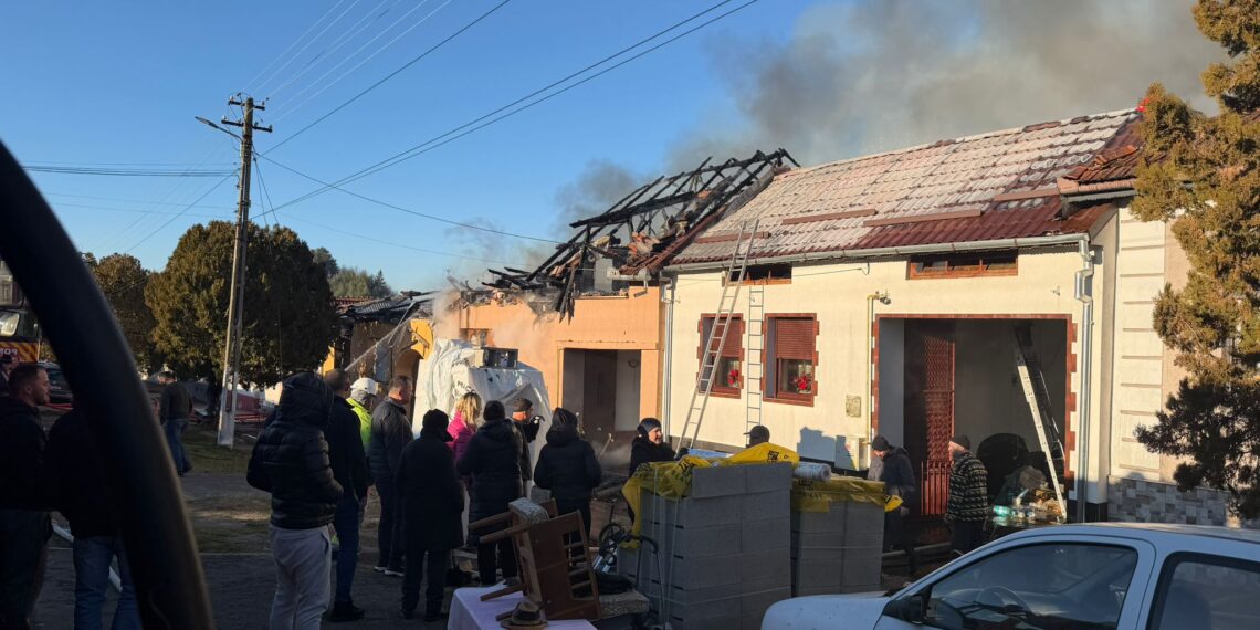 Incendiu devastator la Marga