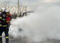 Autoturism cuprins de flăcări în localitatea Horia. Intervenție a pompierilor din Arad