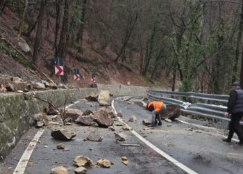 Trafic îngreunat pe DN 67D Valea Cernei – Băile Herculane din cauza unei alunecări de teren