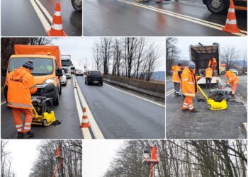 Lucrări de urgență pe DN 68A, între Coșava și Coșevița. DRDP Timișoara intervine pentru siguranța traficului