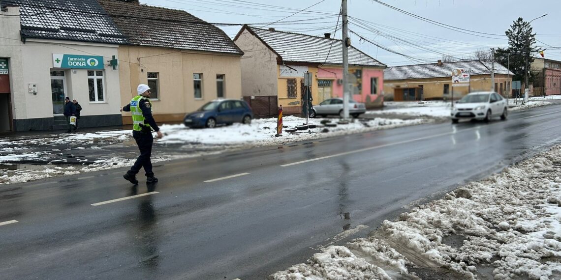Cod galben de iarnă în Timiș: polițiștii recomandă prudență maximă în trafic
