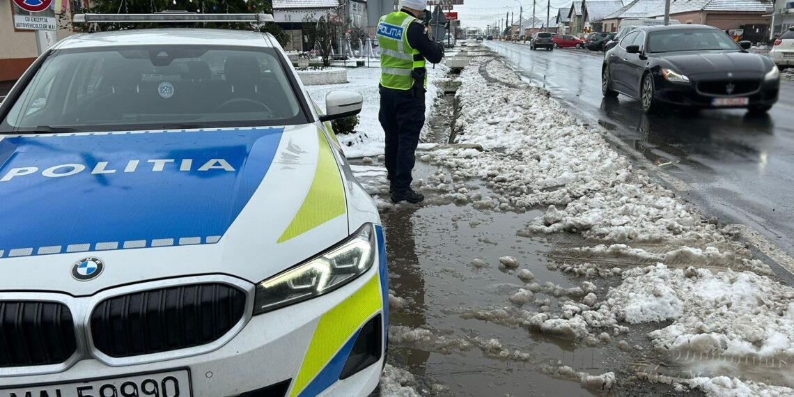Cod galben de iarnă în Timiș: polițiștii recomandă prudență maximă în trafic