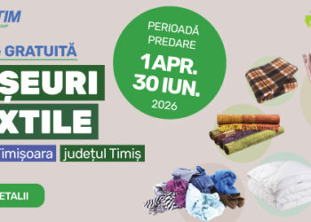 RETIM și ADID Timiș anunță o nouă campanie de colectare a deșeurilor textile cu predare GRATUITĂ din 2026, în Zona 1 Timișoara
