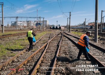 Campanie pentru o cale ferată mai curată la Timișoara: CFR Infrastructură strânge deșeurile de pe lângă linii