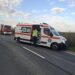 Accident pe DN 59B, la Cărpiniș: un bărbat rănit după impactul dintre o autoutilitară și o căruță/Video