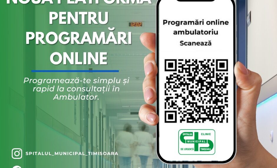 Pacienții Spitalului Municipal se pot programa online la consultații și investigații în Ambulator