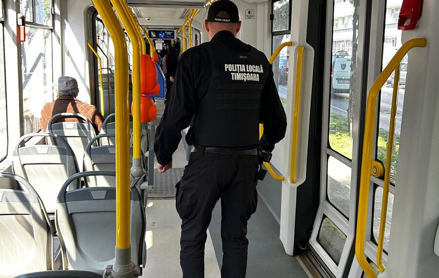 Acțiuni ale polițiștilor locali în mijloacele de transport și în stațiile acestora – 596 sancțiuni aplicate și 25 de intervenții la solicitările dispecerilor STPT