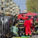 Accident grav în Arad: o femeie a fost scoasă dintre fiarele contorsionate după ce o mașină s-a răsturnat/Video