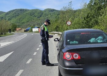 Acțiune a polițiștilor cărășeni pe DN6 pentru creșterea siguranței rutiere