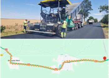 Reparații pe DN 59A între Timișoara și Beregsău Mare. Traficul se desfășoară în condiții de șantier