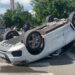 Accident într-o intersecție din oraș: doi pasageri, printre care un copil de 10 ani, au fost răniți/Foto