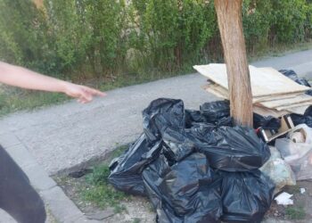 Bărbat sancționat cu 30.000 de lei pentru că a abandonat 25 de saci cu deșeuri pe Strada Platanilor