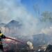 Flăcări devastatoare la Lugoj: două anexe distruse, animale salvate în ultimul moment