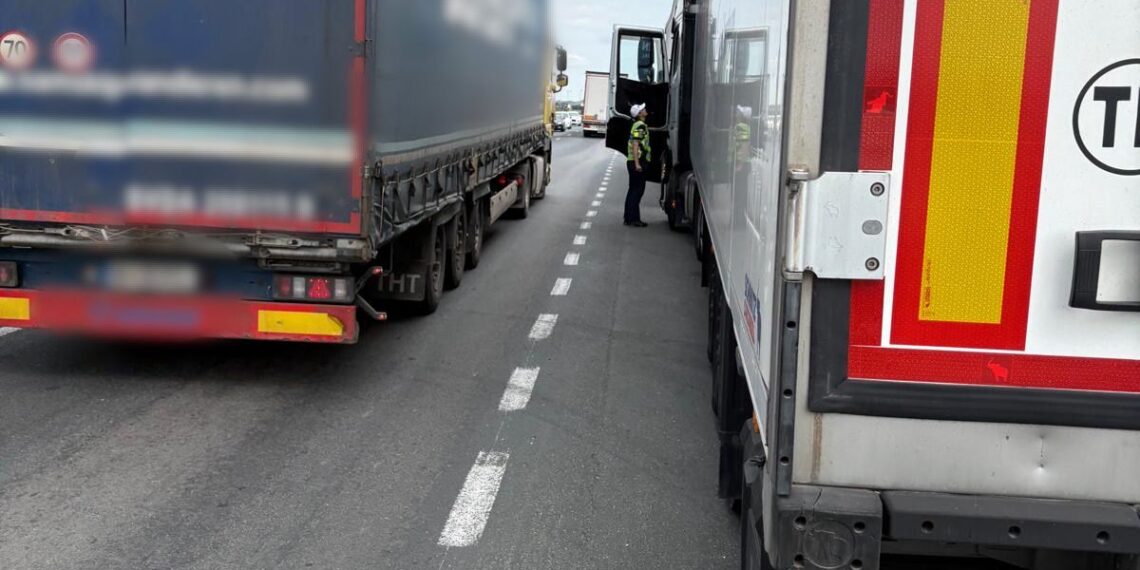 Controale ample în trafic: sute de camioane și autobuze verificate de polițiști. Aproape 220 de amenzi într-o săptămână/Foto